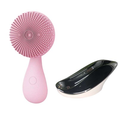 Face brush rotating magnetic beads waterproof and rechargeable portable cleaning and massage facial cleaning brush